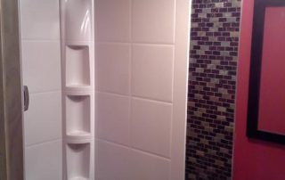 tiled shower